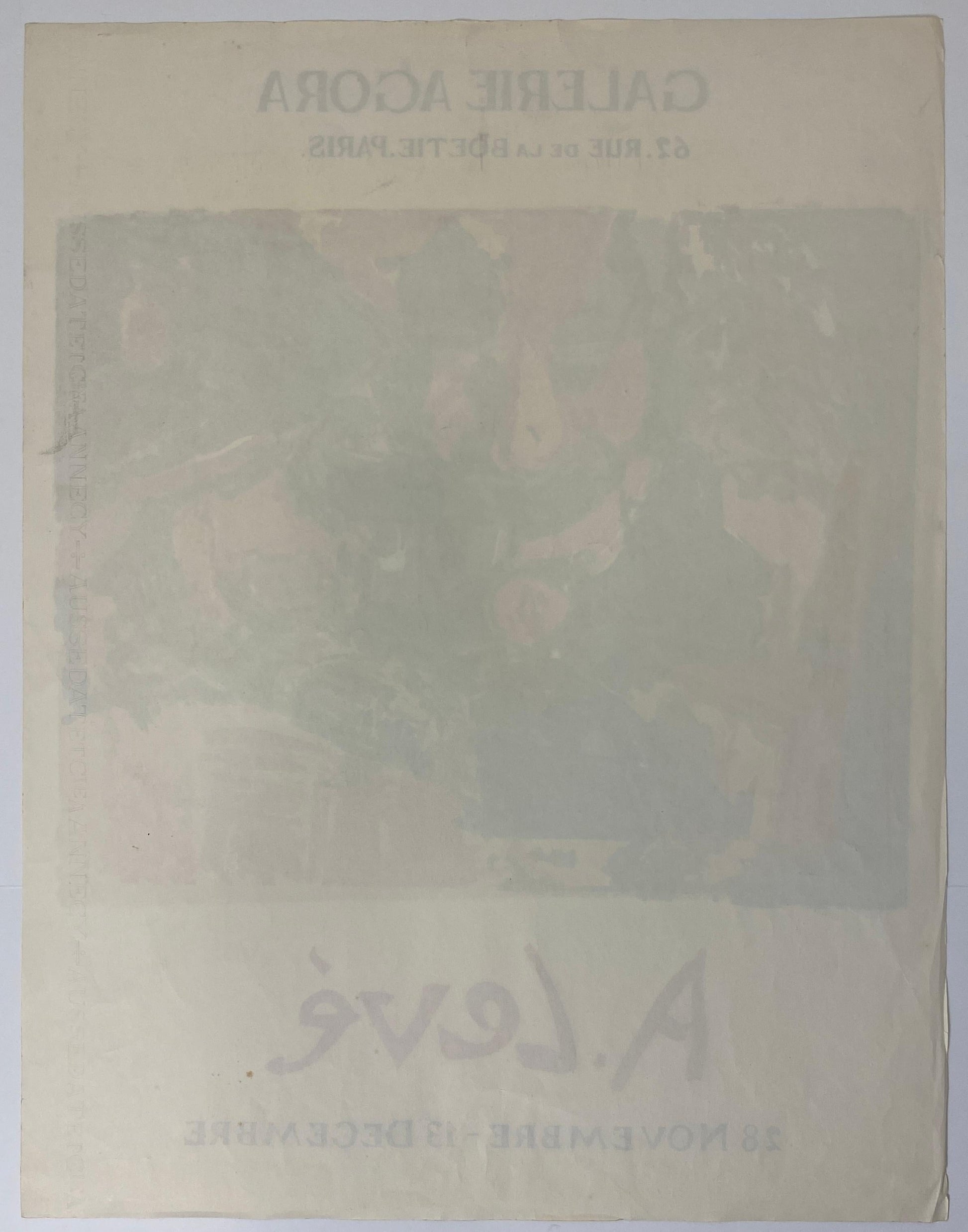 Original Abstract Art Exhibition Poster, French Poster Paris France — detail 4