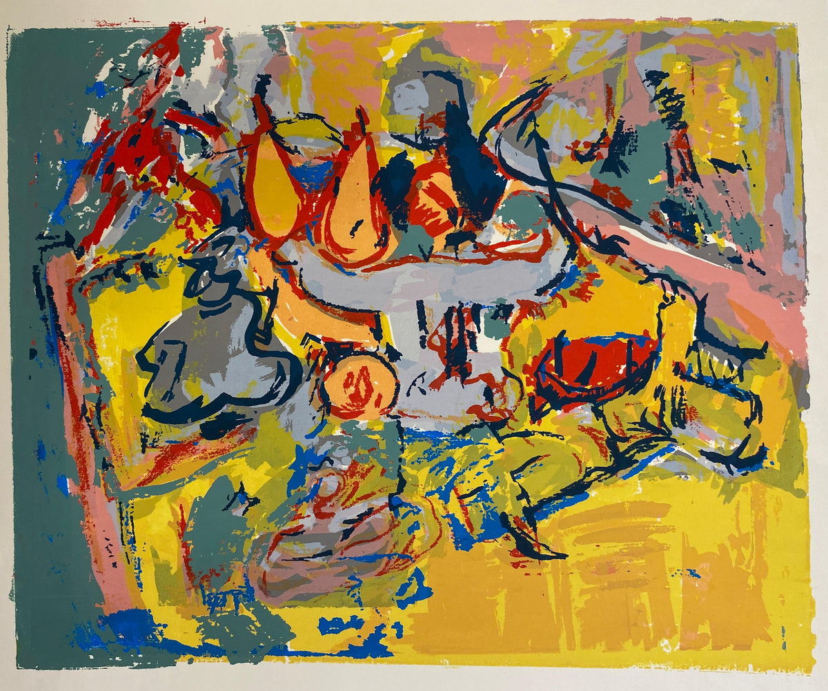 Original Abstract Art Exhibition Poster, French Poster Paris France — detail 5
