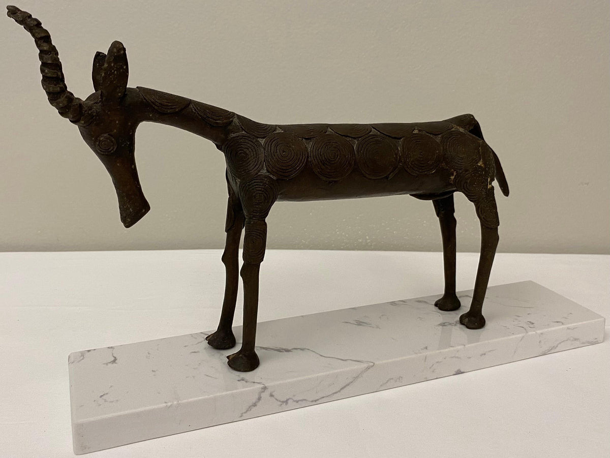 Decorative African Antelope Sculpture from the Tribal People of Benin — detail 7