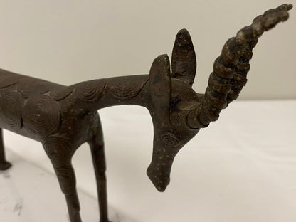 Decorative African Antelope Sculpture from the Tribal People of Benin — detail 5