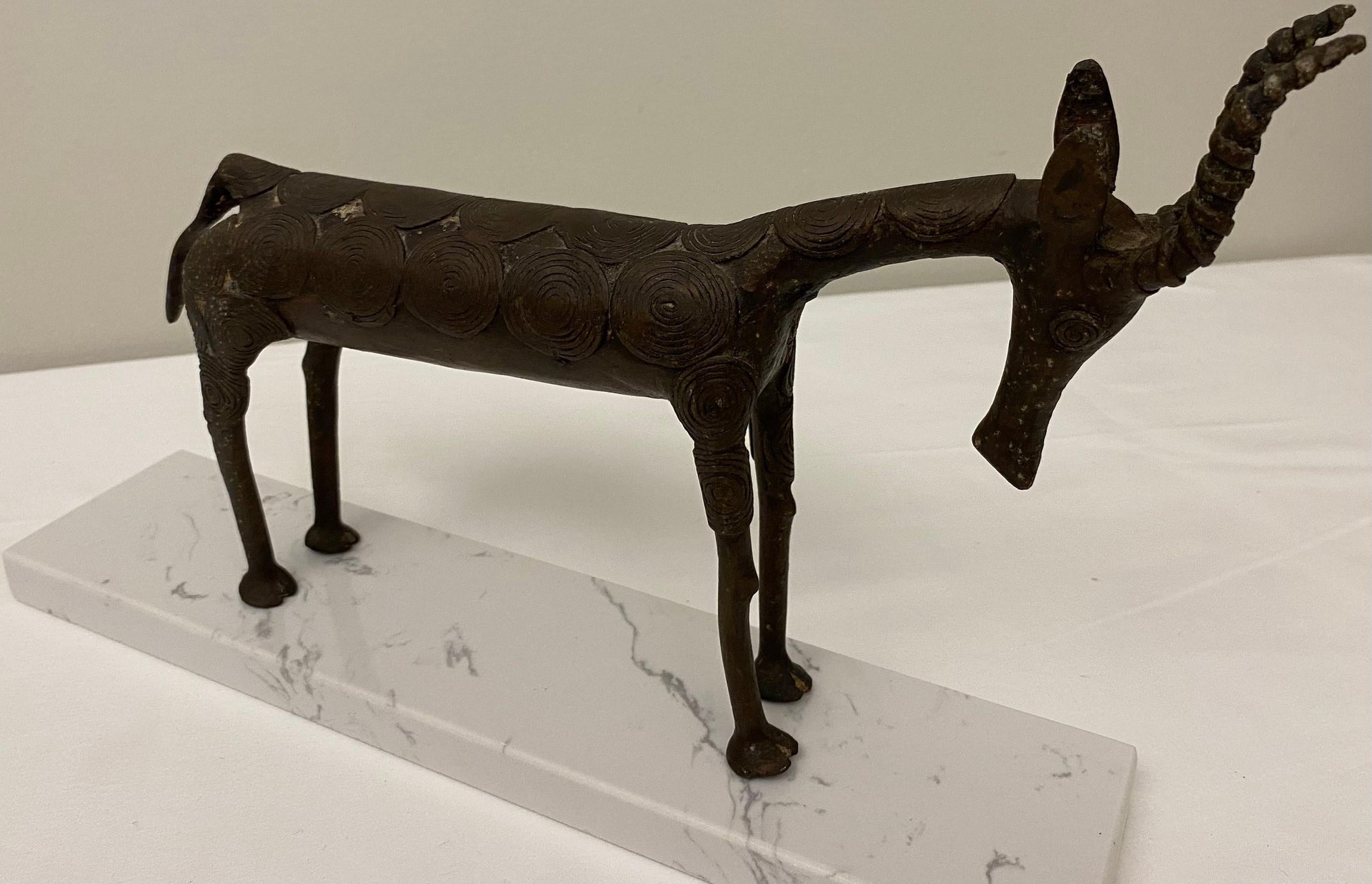 Decorative African Antelope Sculpture from the Tribal People of Benin — detail 4
