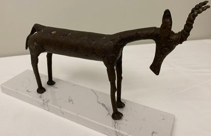 Decorative African Antelope Sculpture from the Tribal People of Benin — detail 4