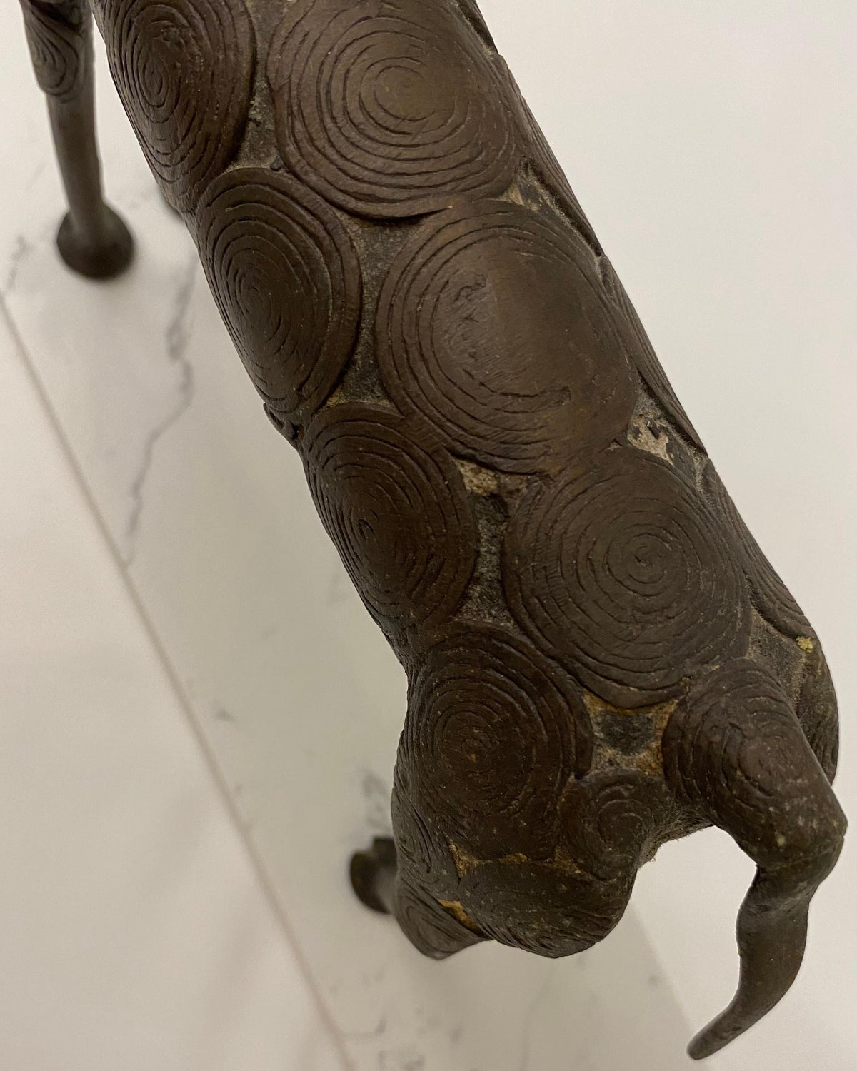 Decorative African Antelope Sculpture from the Tribal People of Benin — detail 3