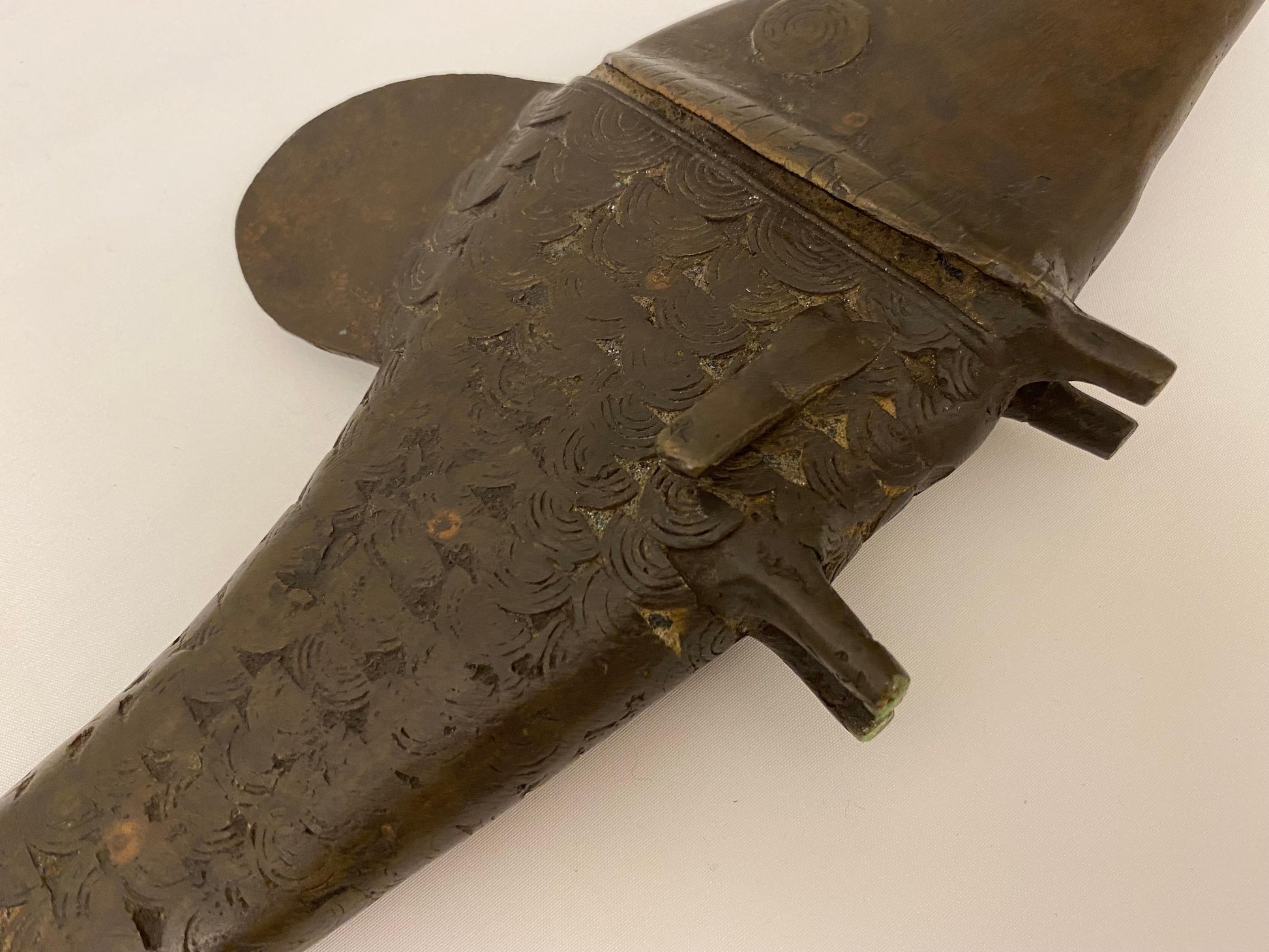 Decorative African Bronze Fish from the Tribal People of Benin — detail 8