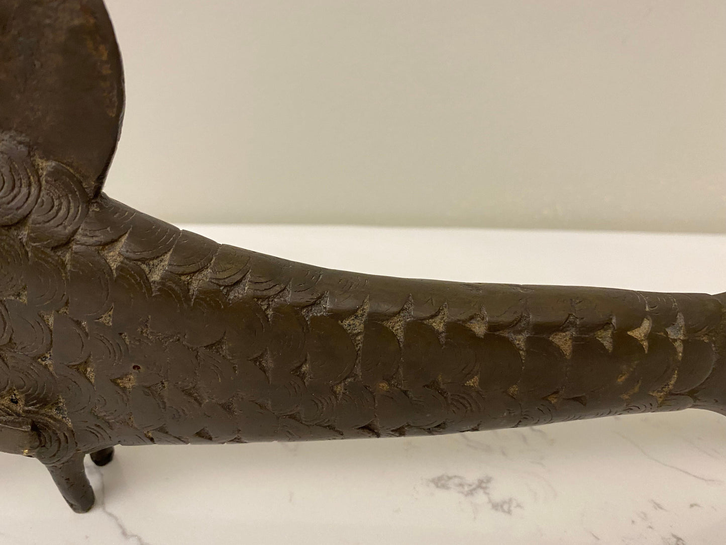 Decorative African Bronze Fish from the Tribal People of Benin — detail 10