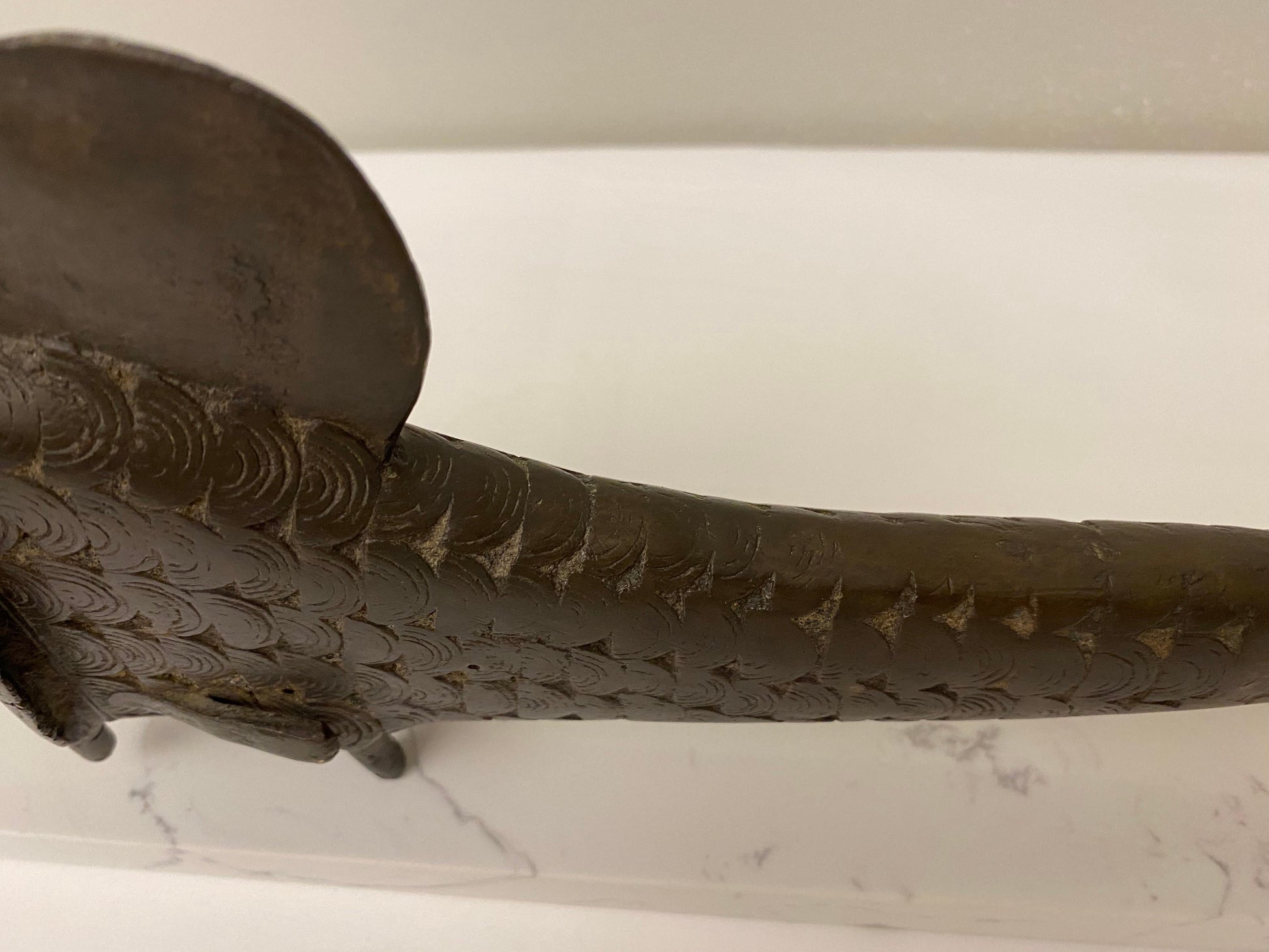 Decorative African Bronze Fish from the Tribal People of Benin — detail 5