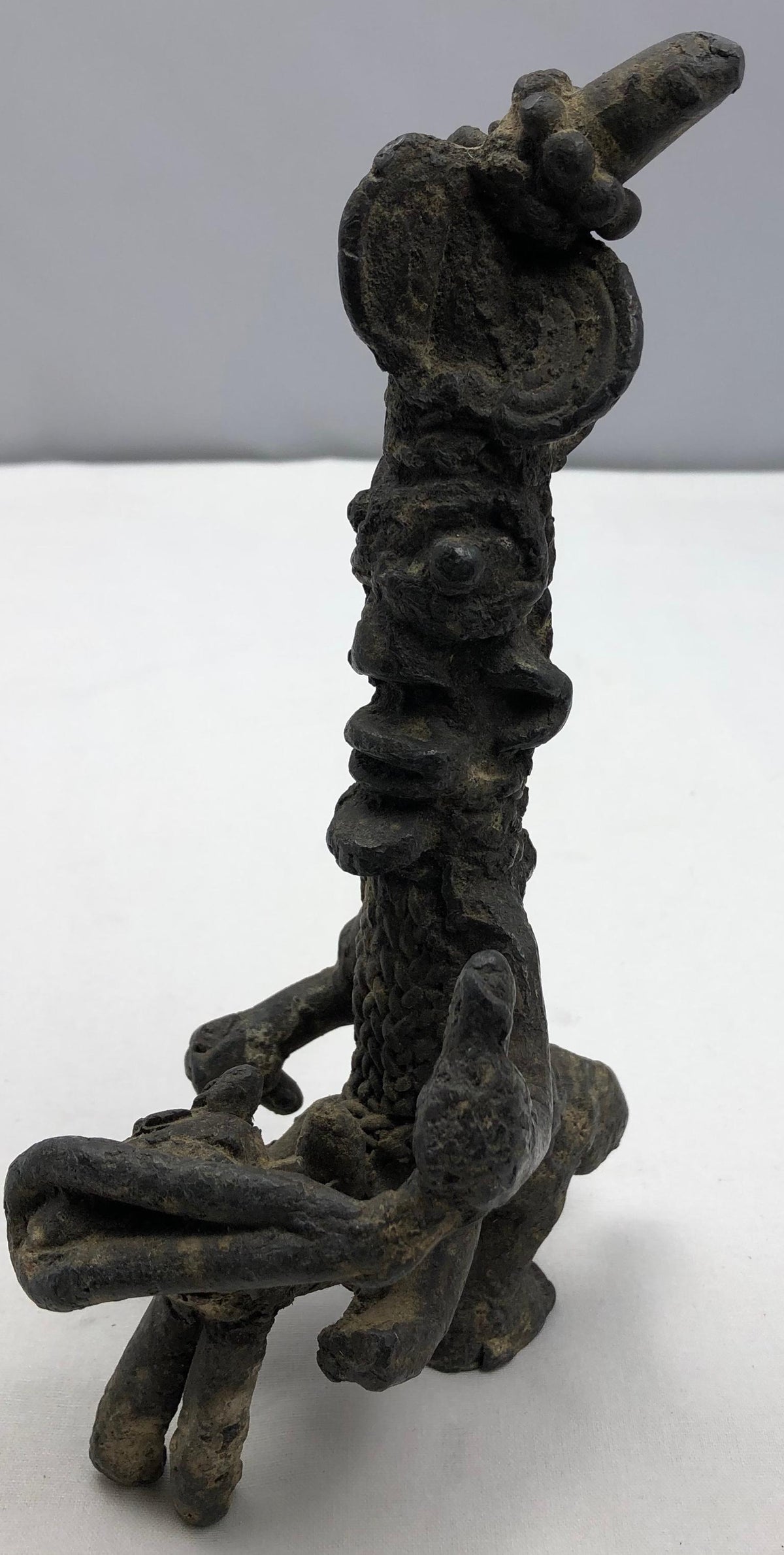 Antique African Tribal Sculpted Statue — detail 2