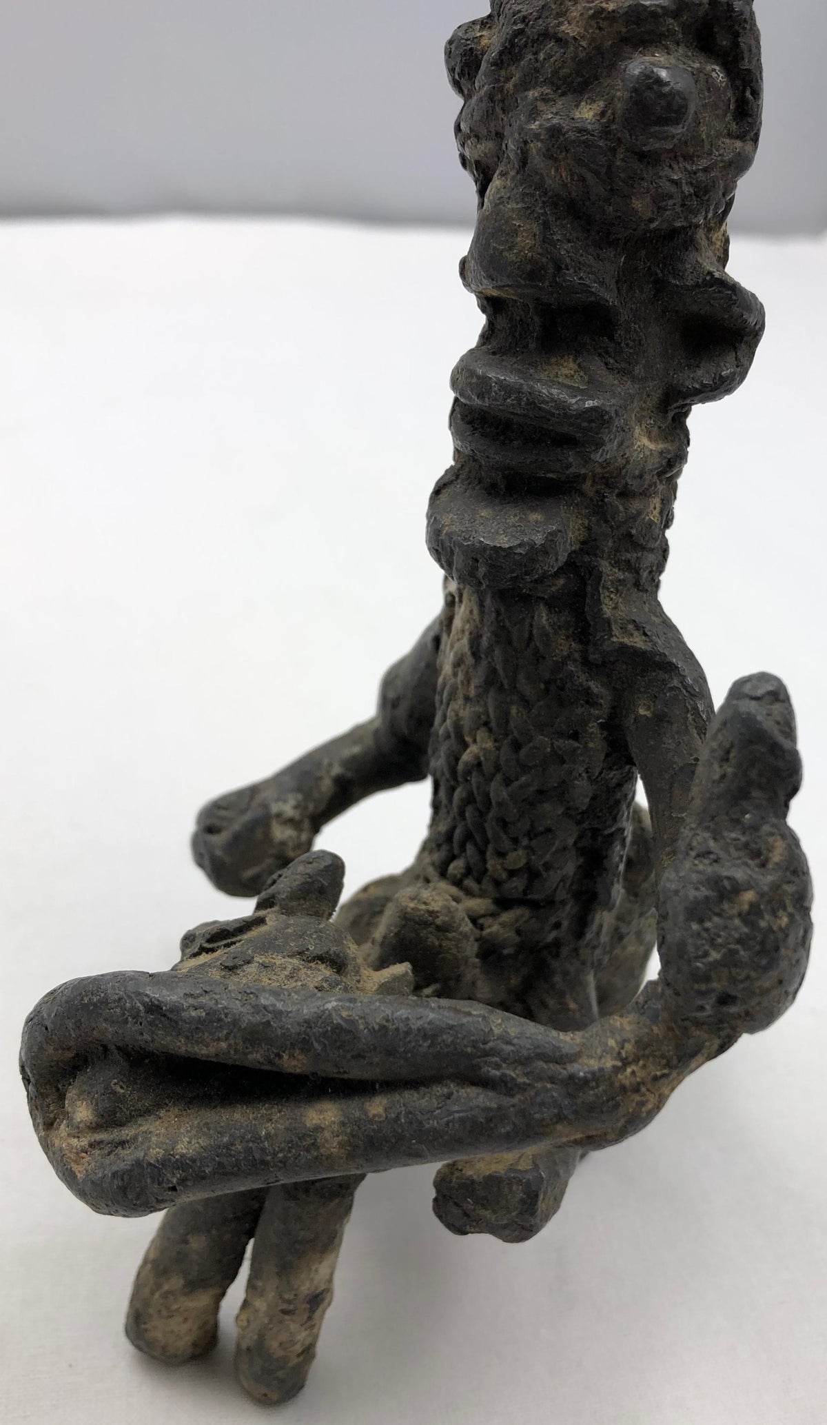 Antique African Tribal Sculpted Statue — detail 4