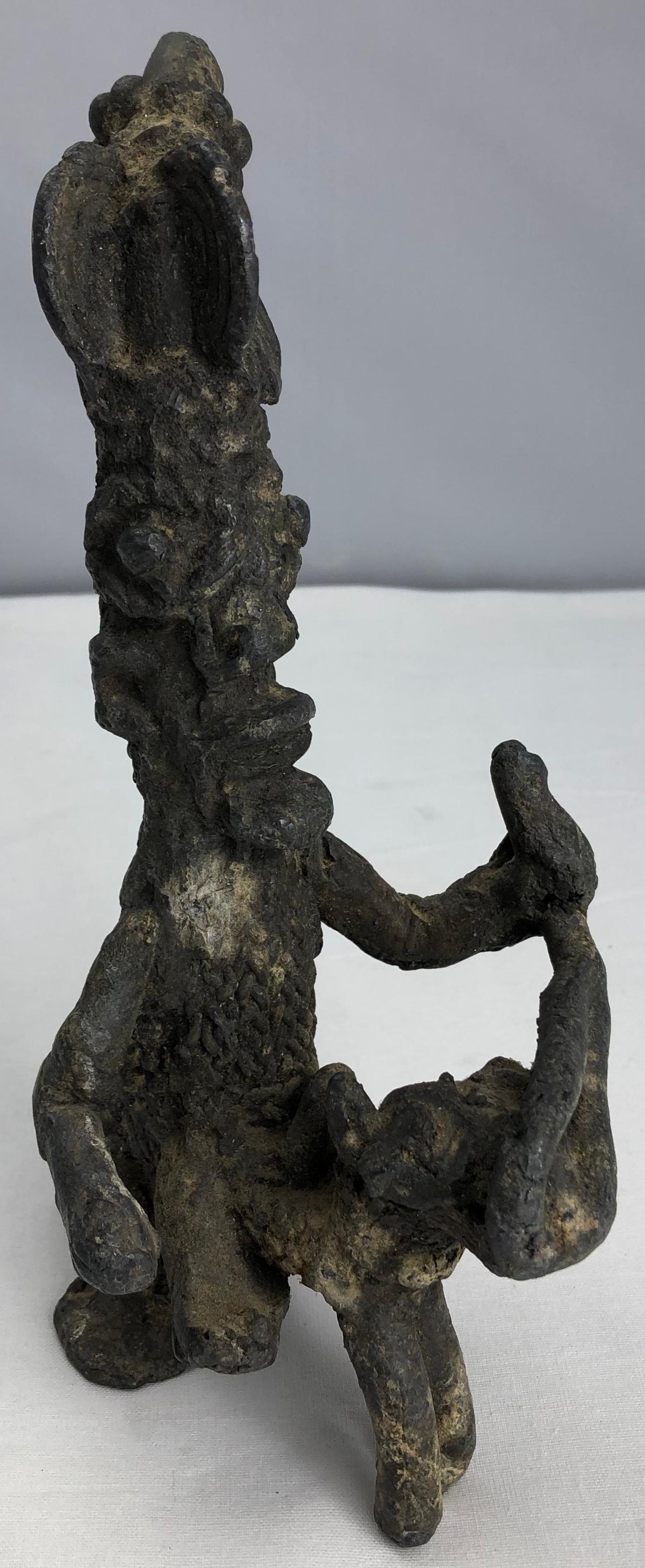 Antique African Tribal Sculpted Statue — detail 6