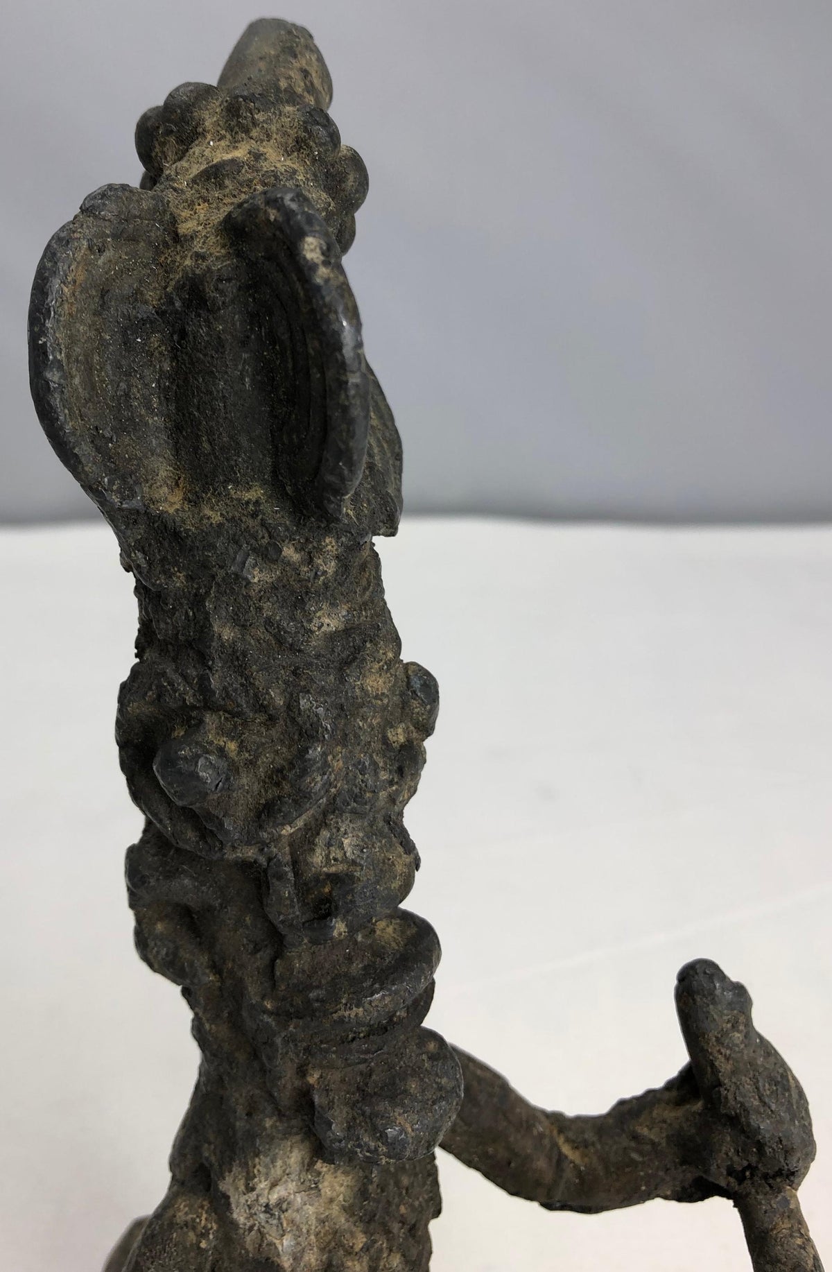 Antique African Tribal Sculpted Statue — detail 7