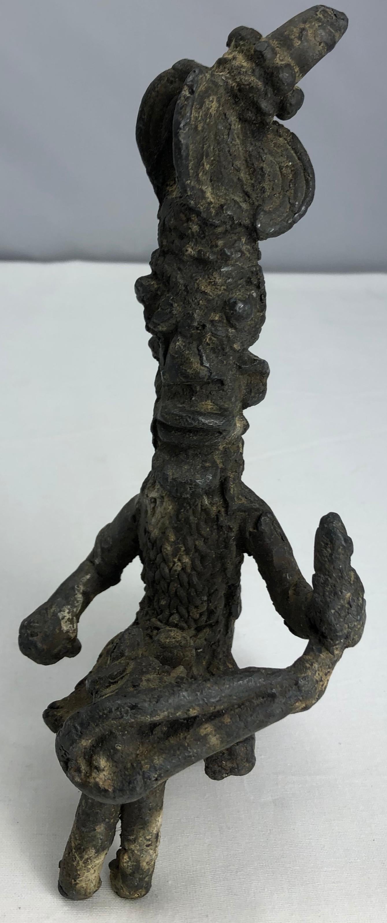 Antique African Tribal Sculpted Statue — detail 8