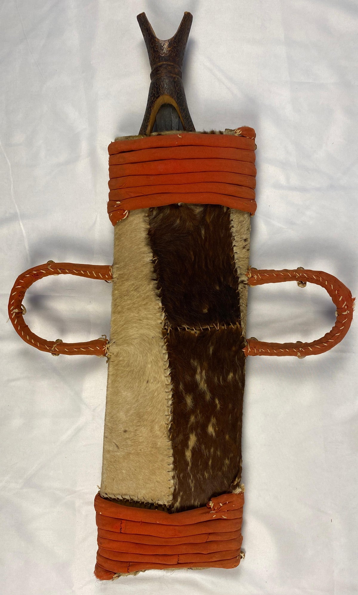 African Tribal Weapon in Animal Skin Holder — detail 8