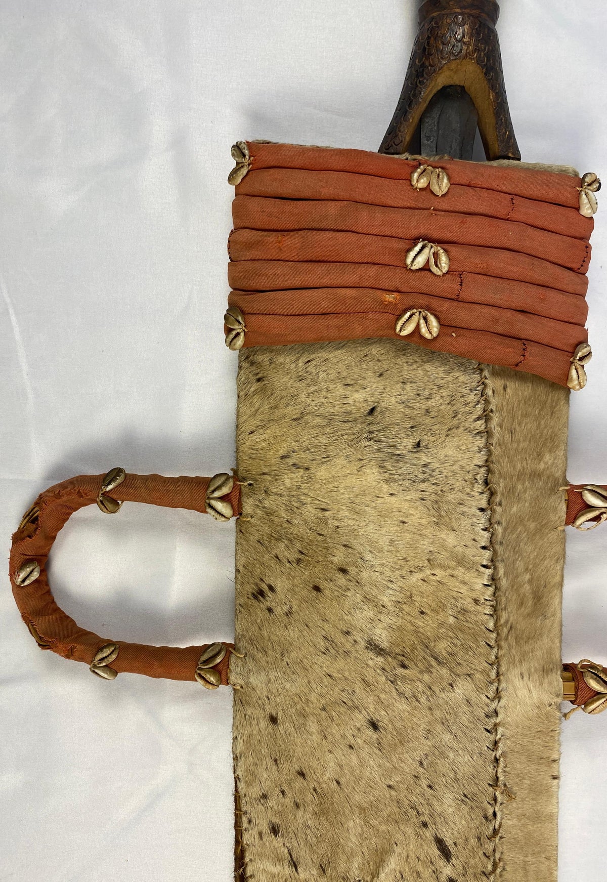 African Tribal Weapon in Animal Skin Holder — detail 10