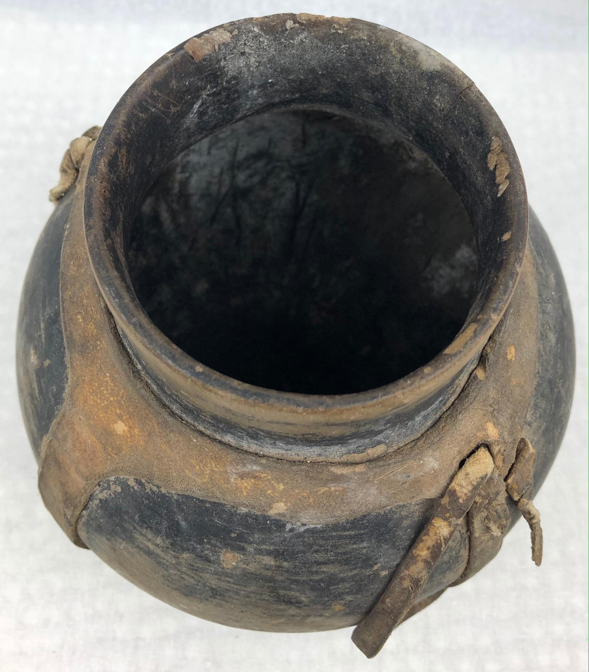 Central African Tribal Pot or Wooden Vase Neutral Brown — detail 6