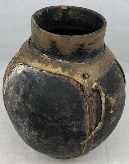Central African Tribal Pot or Wooden Vase Neutral Brown — detail 8