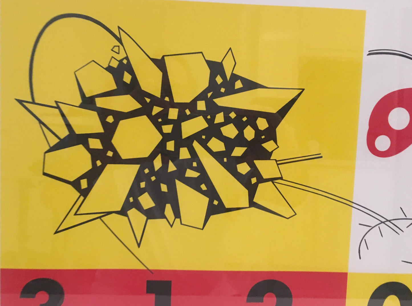 Mid Century Modern Abstract Art Lithograph by Aki Kuroda — detail 4