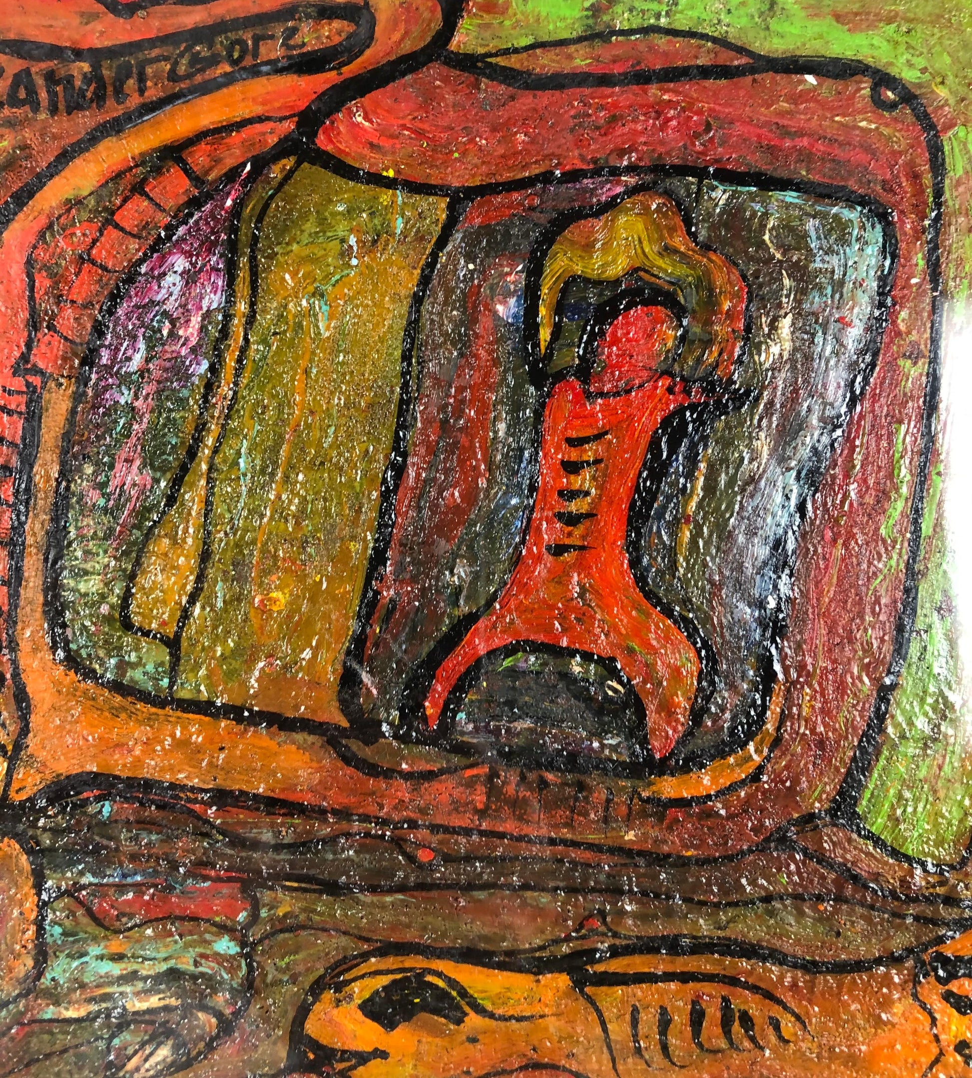 Original Oil on Paper Painting by Alexander Gore, Dated 2012 and Certified — detail 2