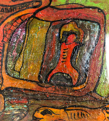 Original Oil on Paper Painting by Alexander Gore, Dated 2012 and Certified — detail 2