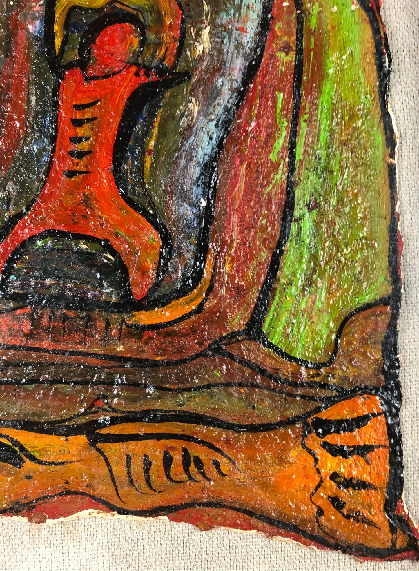 Original Oil on Paper Painting by Alexander Gore, Dated 2012 and Certified — detail 5