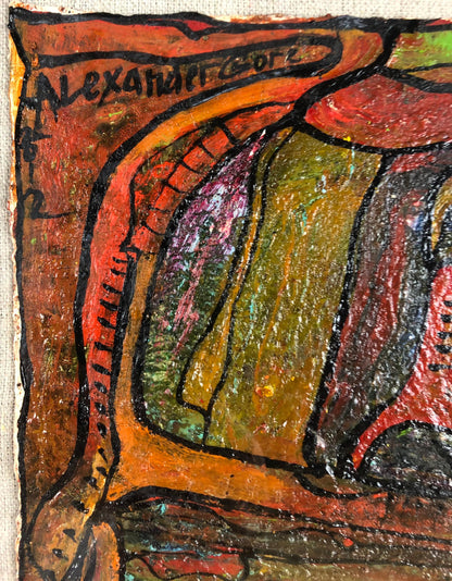 Original Oil on Paper Painting by Alexander Gore, Dated 2012 and Certified — detail 7