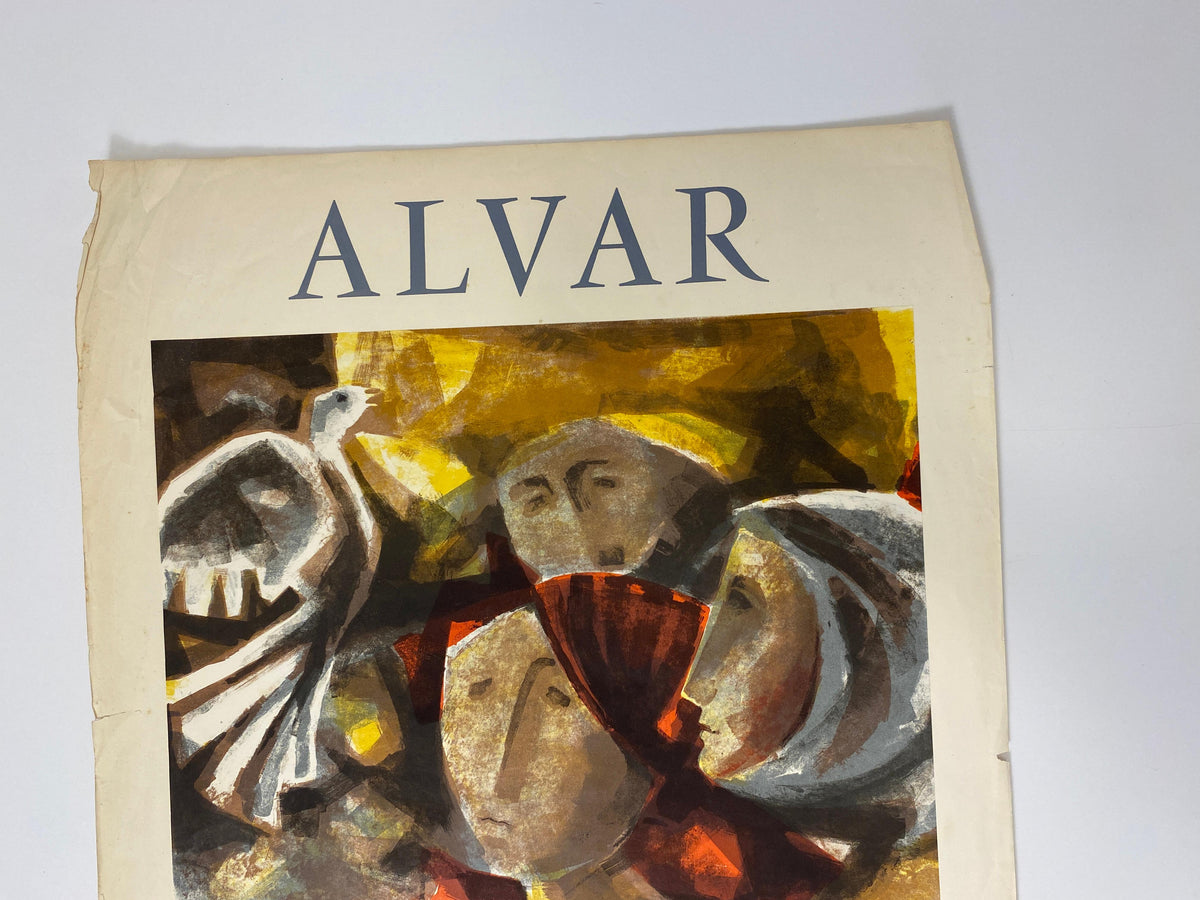 Original French Cubist Art Exhibition Poster from Galerie Drouant Paris France — detail 5
