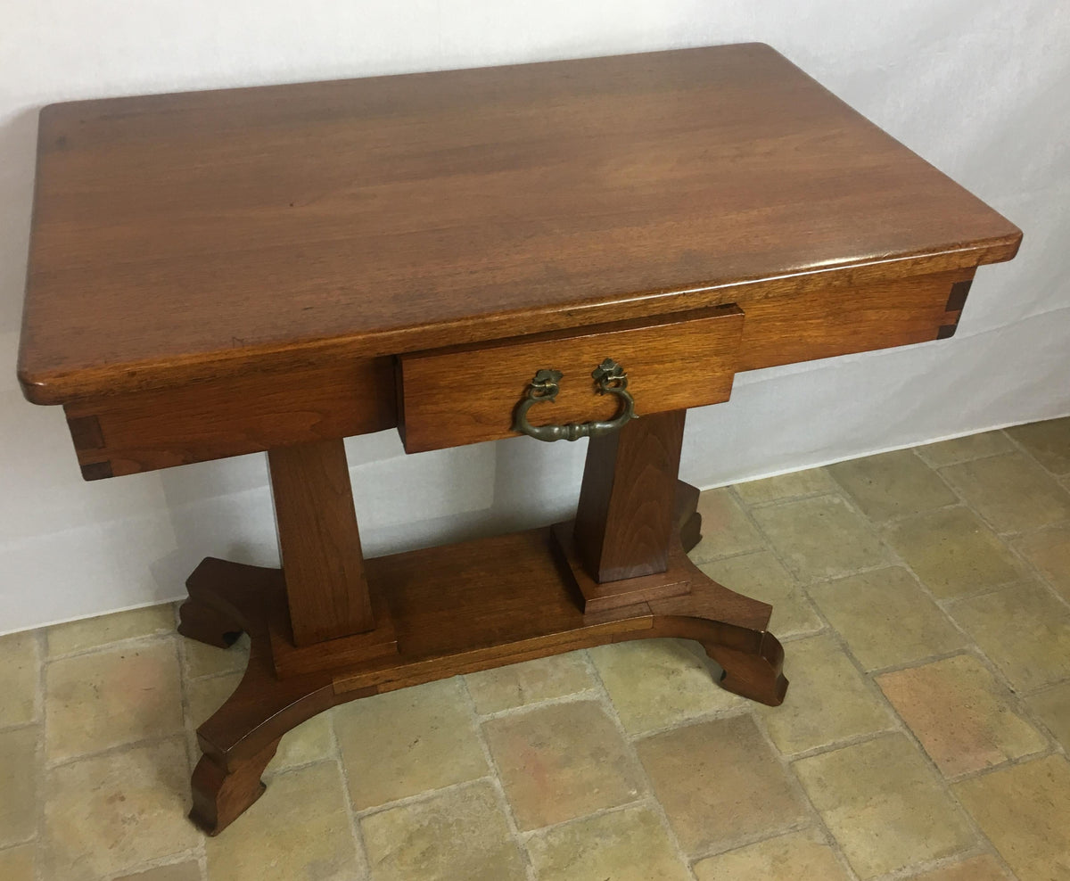 American Arts & Crafts Era Mahogany Side Table or Small Desk — detail 2