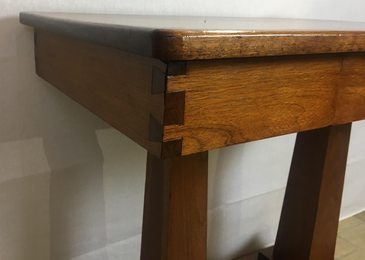 American Arts & Crafts Era Mahogany Side Table or Small Desk — detail 5