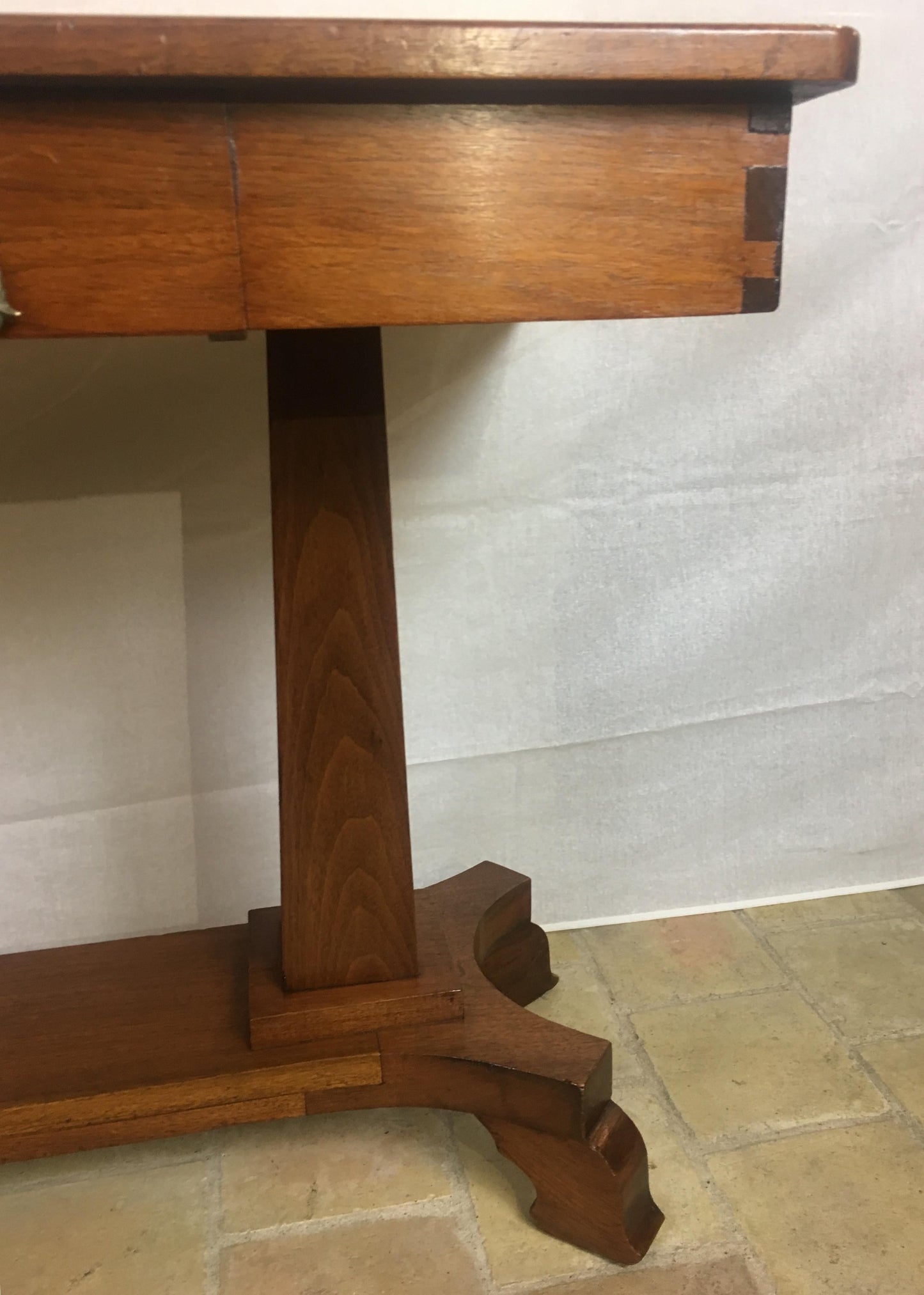 American Arts & Crafts Era Mahogany Side Table or Small Desk — detail 6