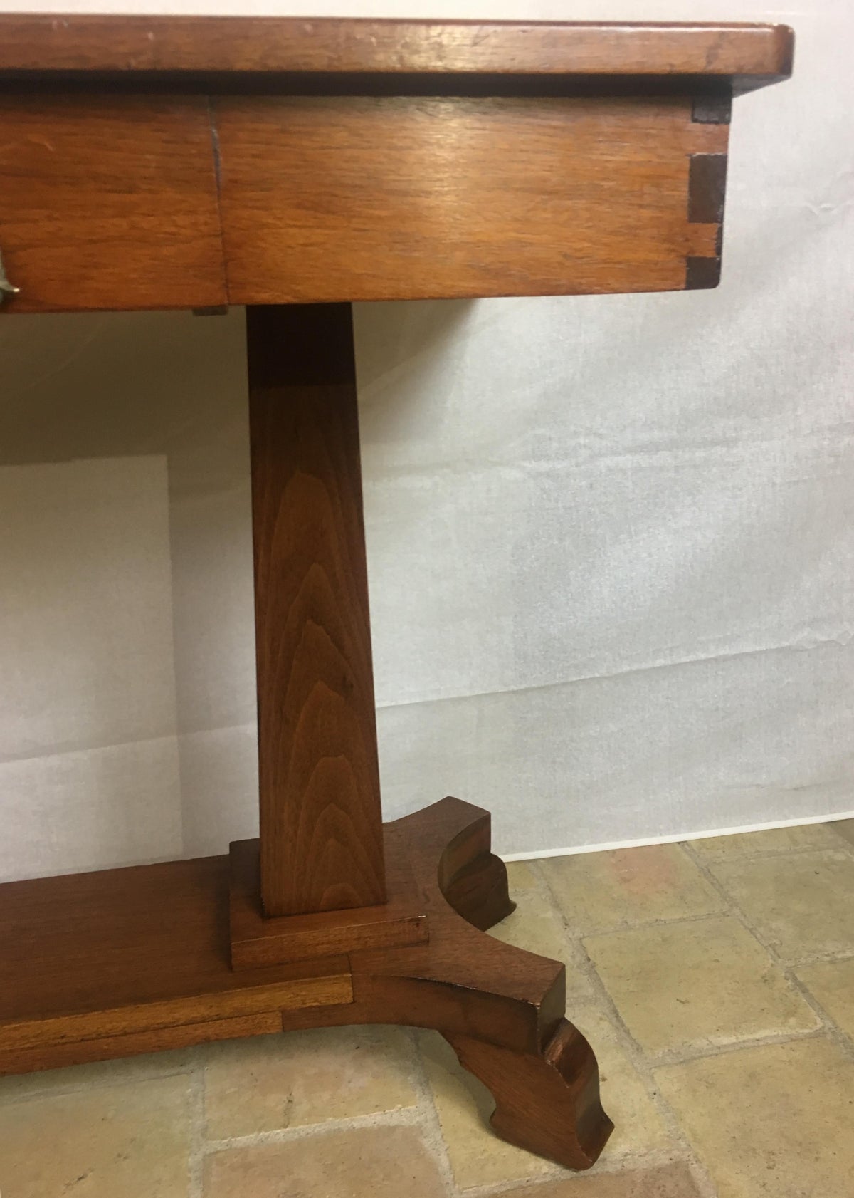 American Arts & Crafts Era Mahogany Side Table or Small Desk — detail 6