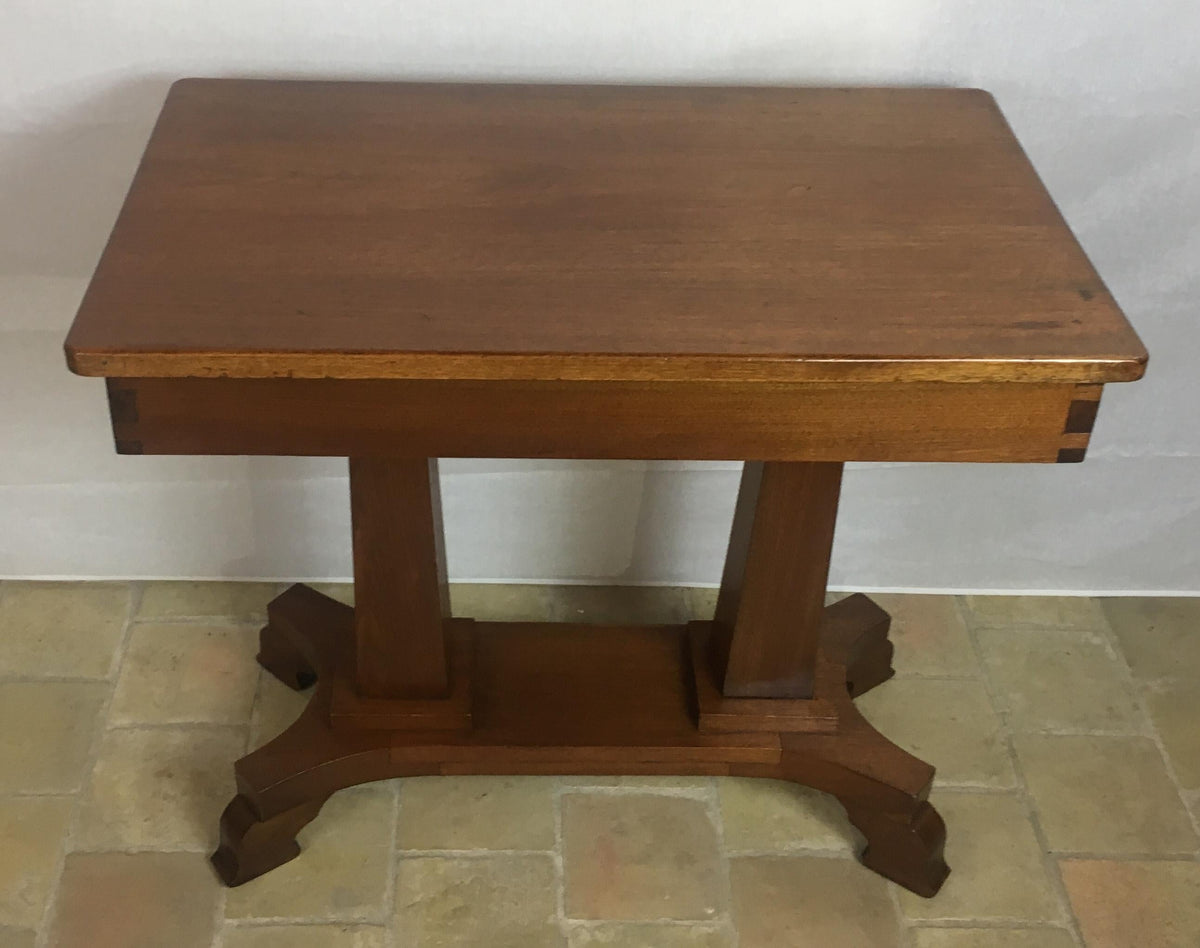 American Arts & Crafts Era Mahogany Side Table or Small Desk — detail 7