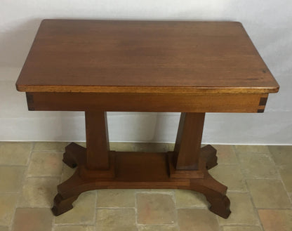 American Arts & Crafts Era Mahogany Side Table or Small Desk — detail 7