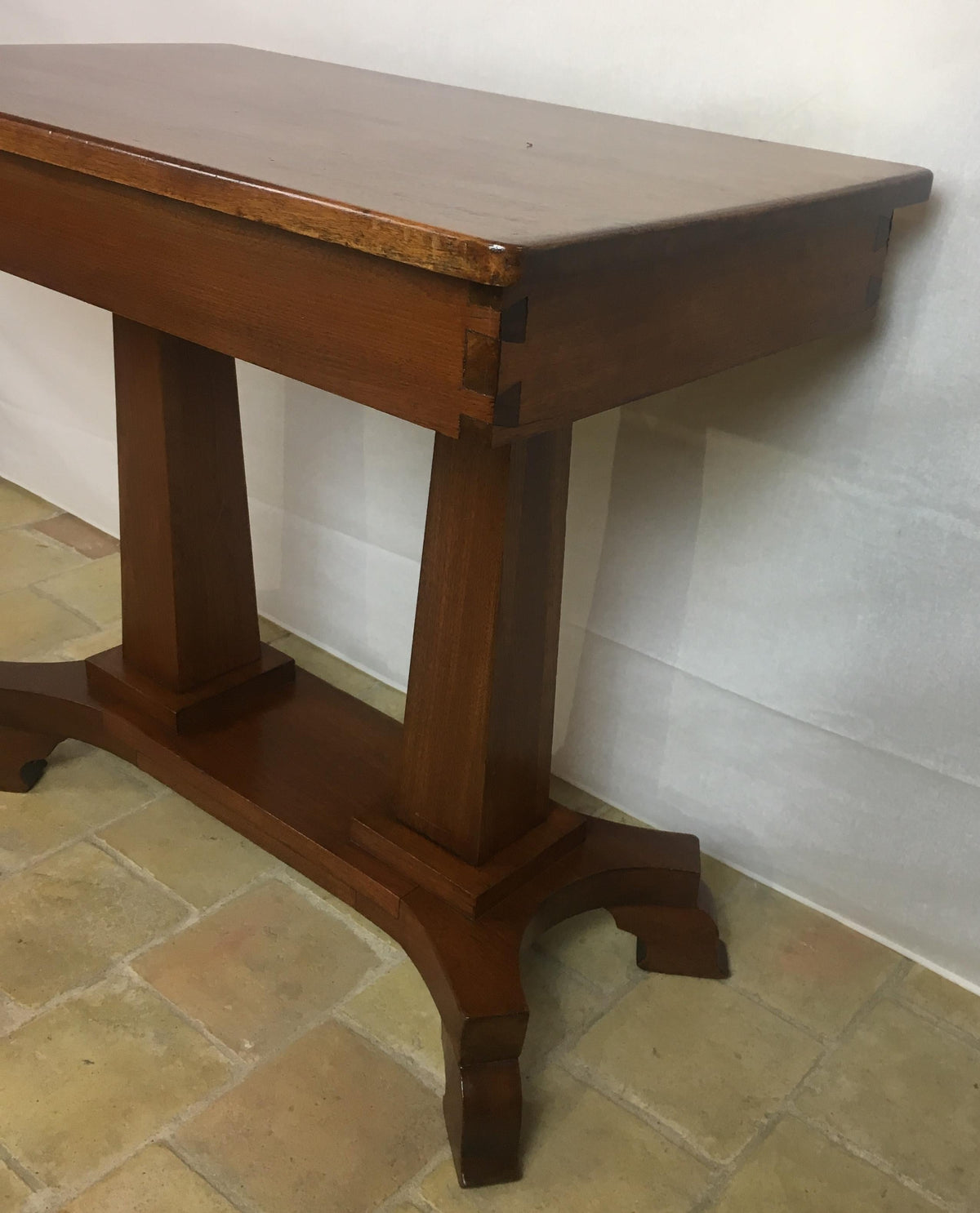 American Arts & Crafts Era Mahogany Side Table or Small Desk — detail 13