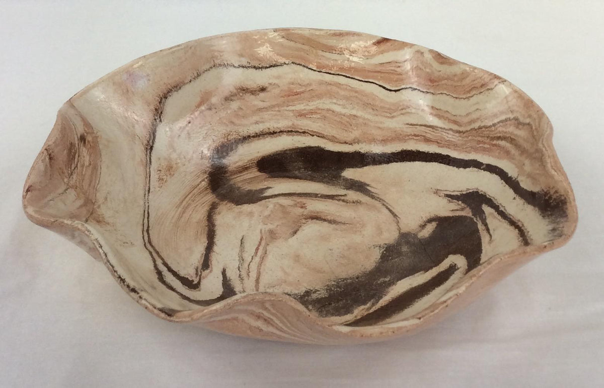 Decorative Apt Mixed Earths Bowl or Large Vide Poche — detail 3