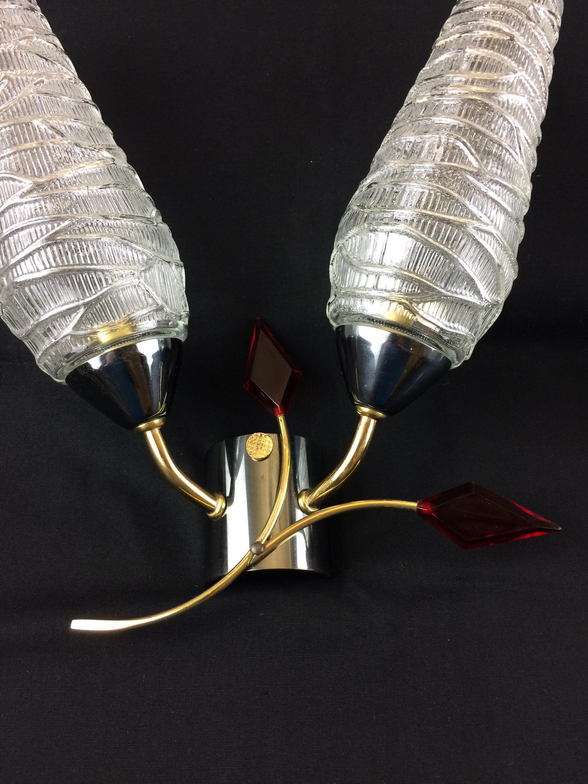 Pair of French Mid-Century Wall Sconces by Maison Arlus — detail 6