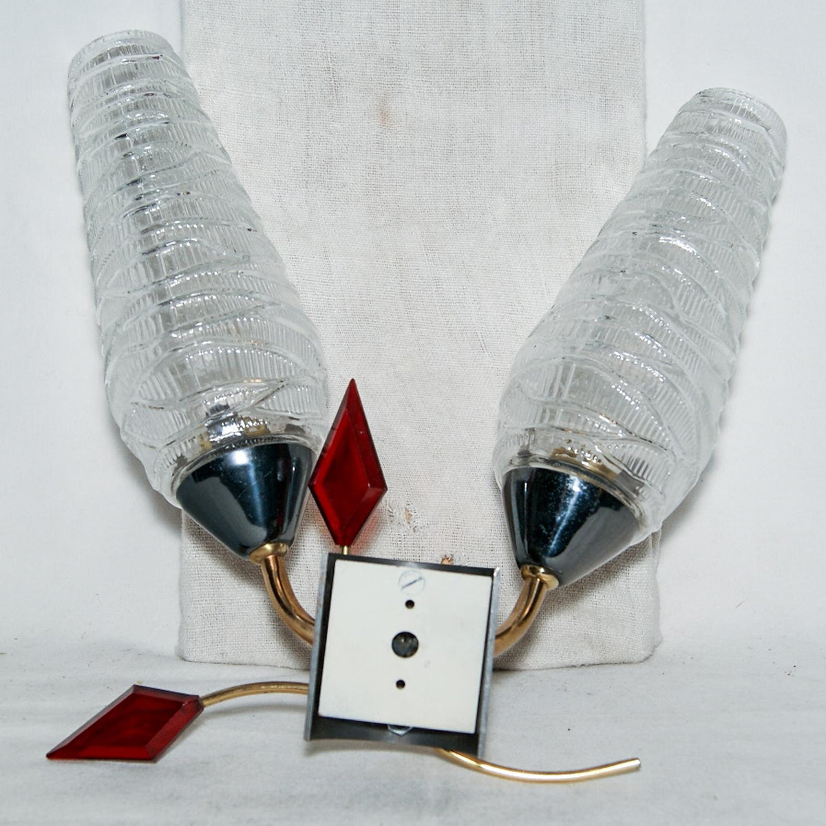 Pair of French Mid-Century Wall Sconces by Maison Arlus — detail 3