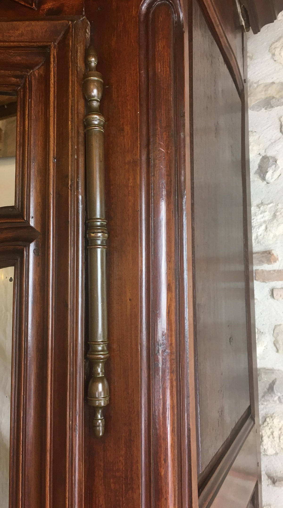 18th Century French Louis XV Armoire, Antique Walnut Armoire Louis XV Style — detail 9