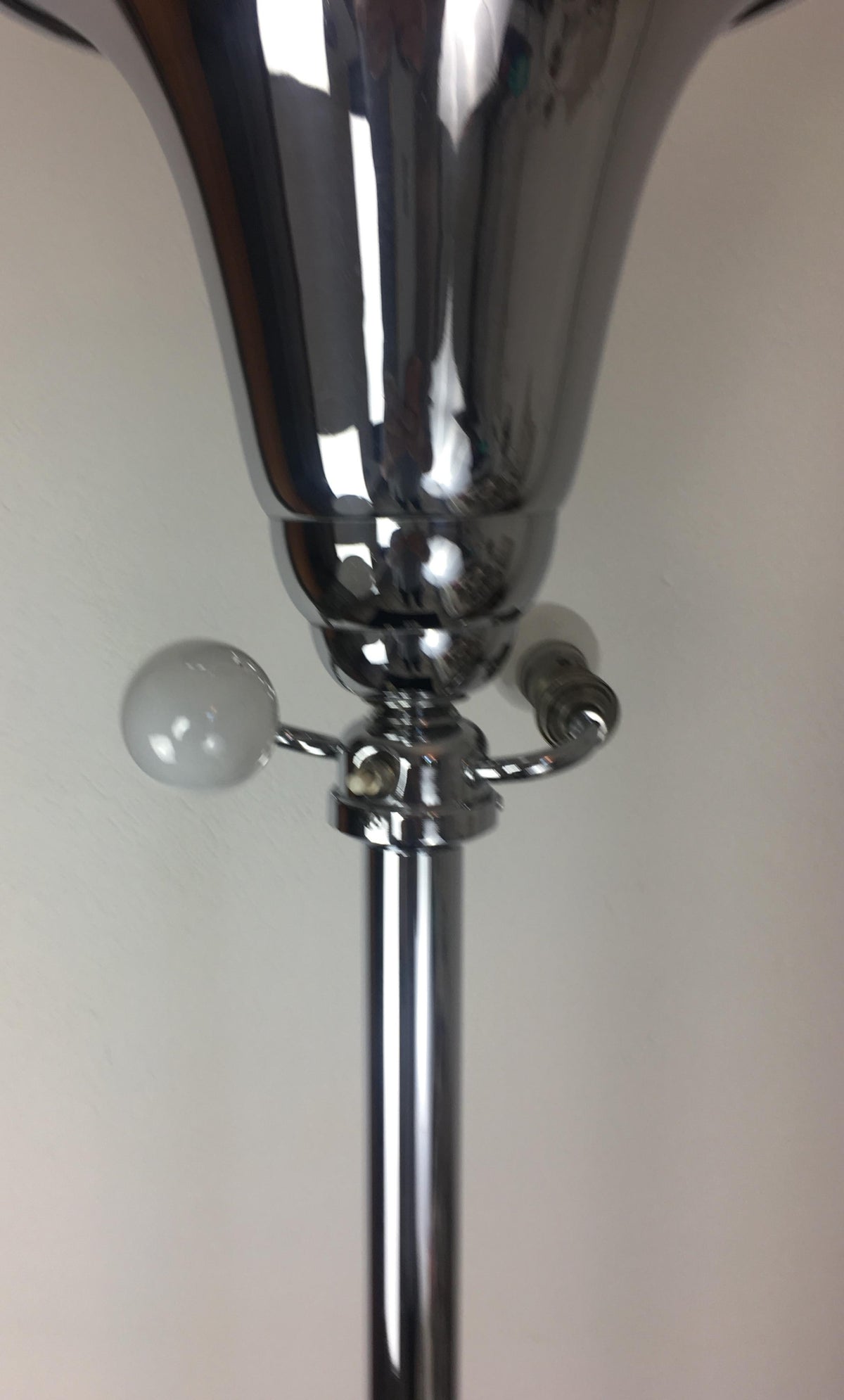French Art Deco Polished Chrome Floor Lamp — detail 8