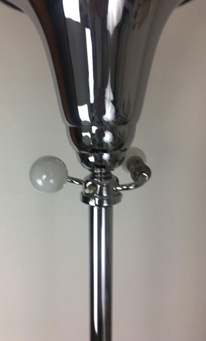 French Art Deco Polished Chrome Floor Lamp — detail 8