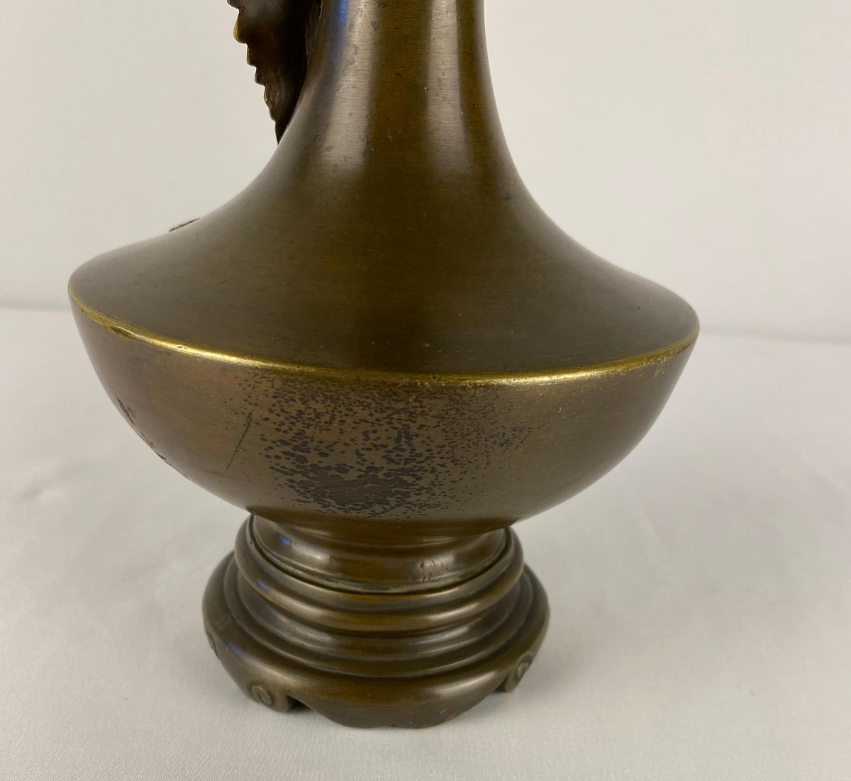 Pair of Art Nouveau Bronze Stem Vases — detail 6