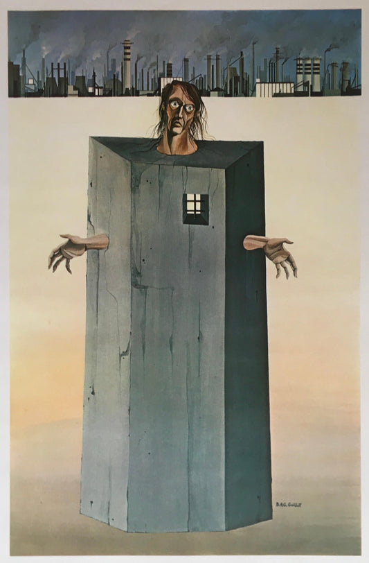 B.A.G. Guillot Original Mid-Century Surrealist Art Exhibition Poster — detail 2