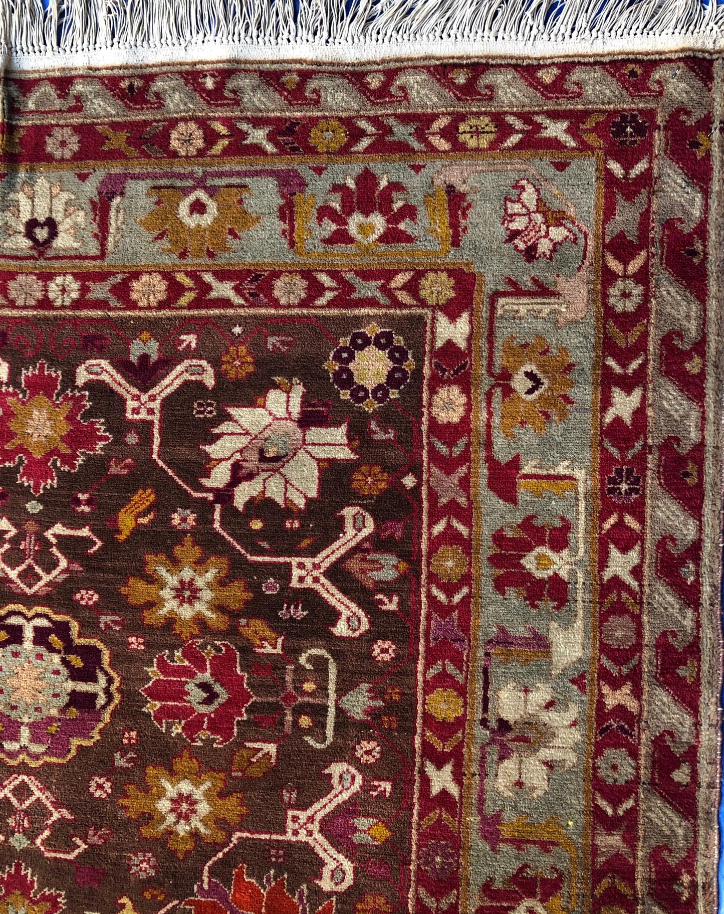 Fine Antique Tribal Caucasian Rug — detail 8