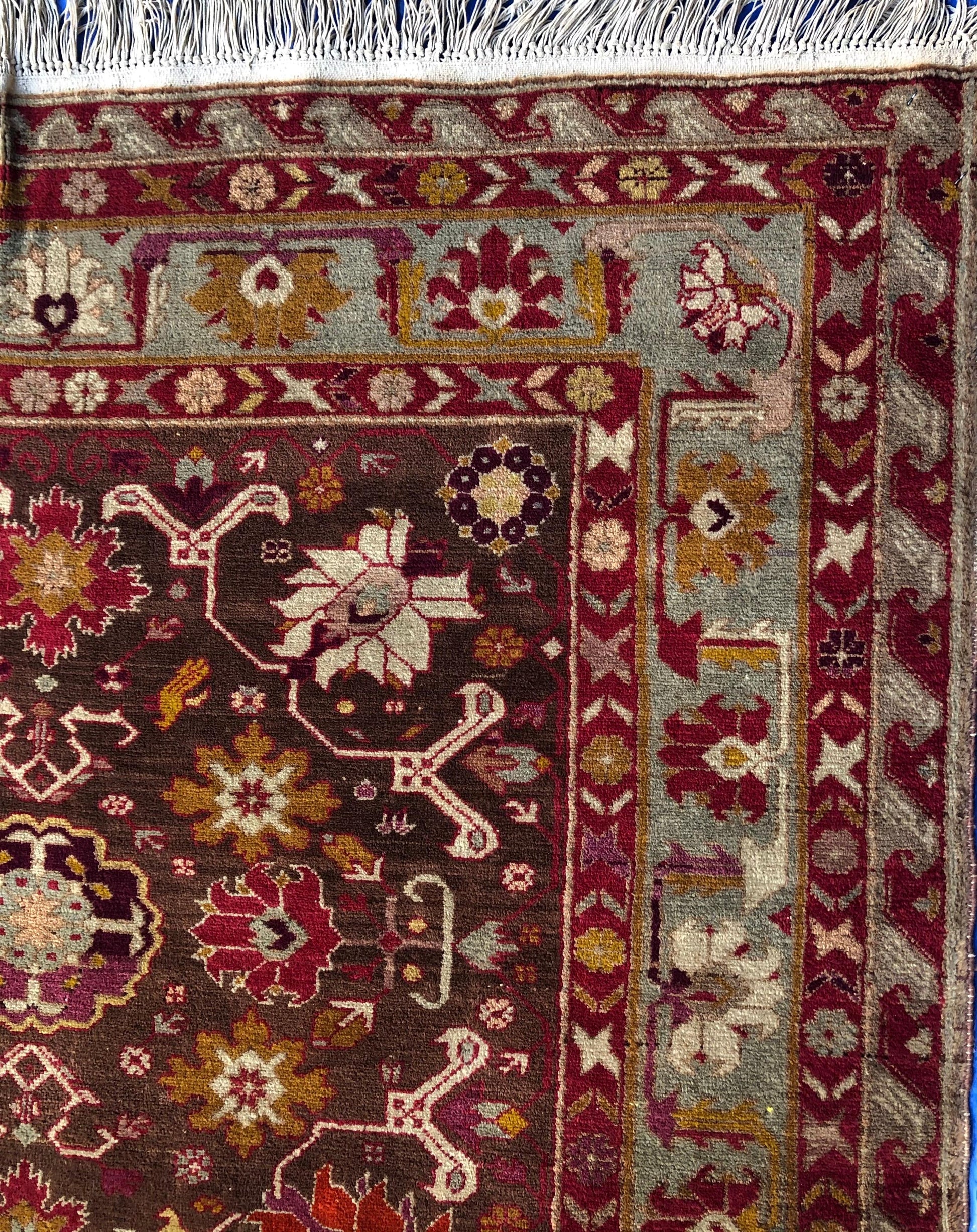 Fine Antique Tribal Caucasian Rug — detail 8