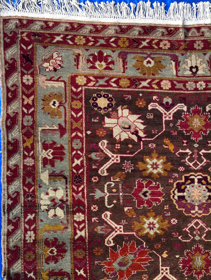 Fine Antique Tribal Caucasian Rug — detail 9