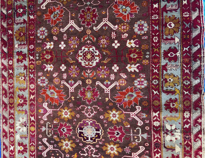 Fine Antique Tribal Caucasian Rug — detail 10