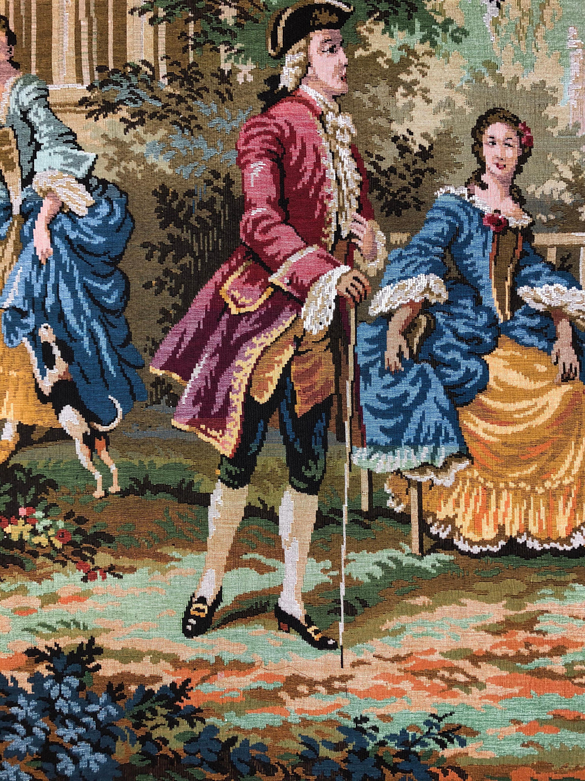 Aubusson Style Jacquard Tapestry "Dance and Celebration" — detail 7