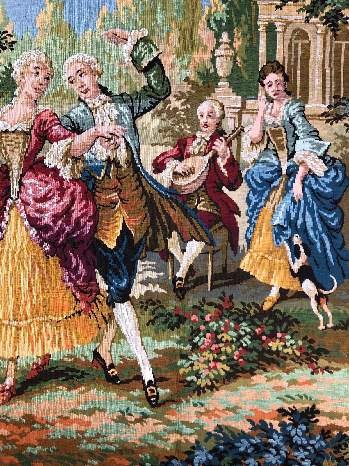 Aubusson Style Jacquard Tapestry "Dance and Celebration" — detail 8