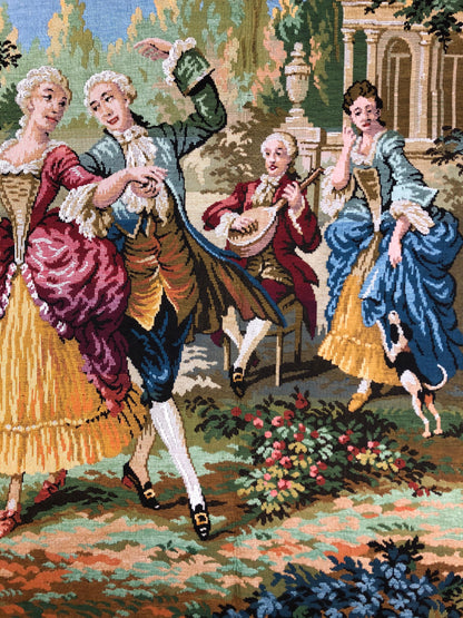 Aubusson Style Jacquard Tapestry "Dance and Celebration" — detail 8
