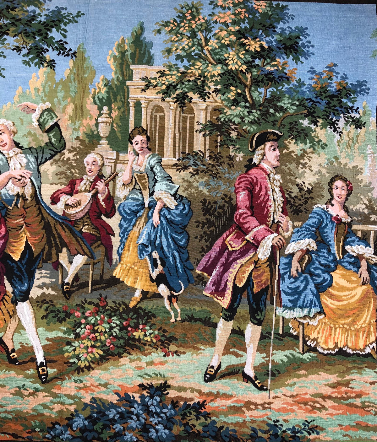 Aubusson Style Jacquard Tapestry "Dance and Celebration" — detail 4