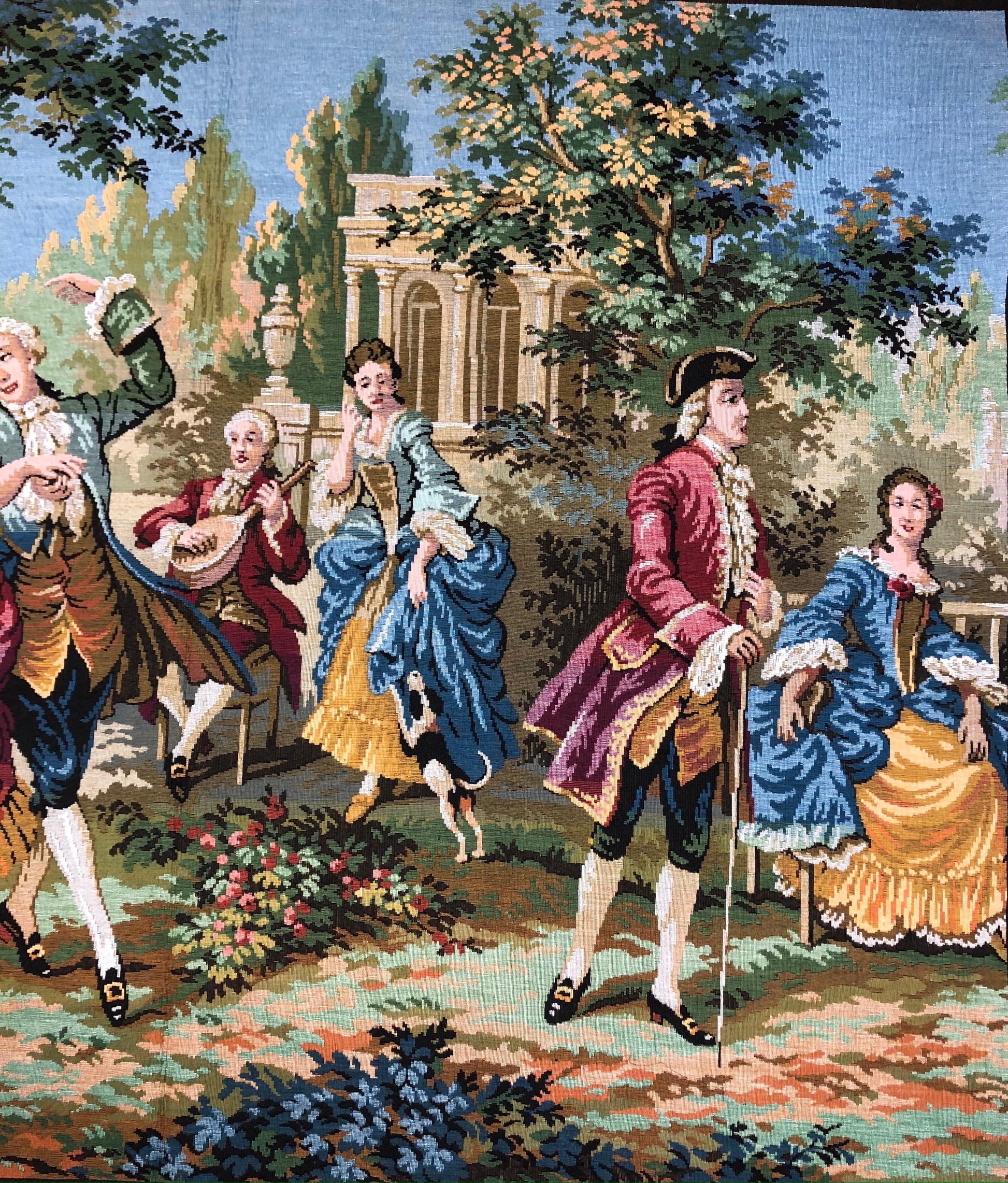 Aubusson Style Jacquard Tapestry "Dance and Celebration" — detail 4