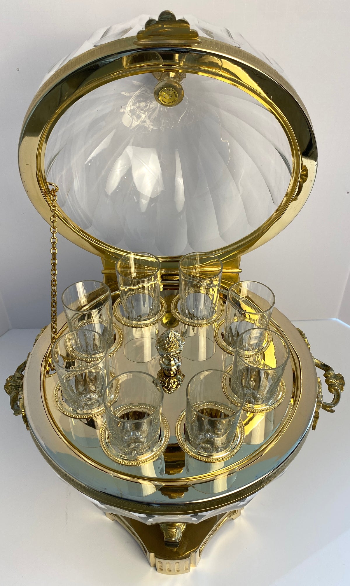 Martin Benito Crystal Vodka Server, Benito Crystal & Ormolu Liquor Server — detail 6